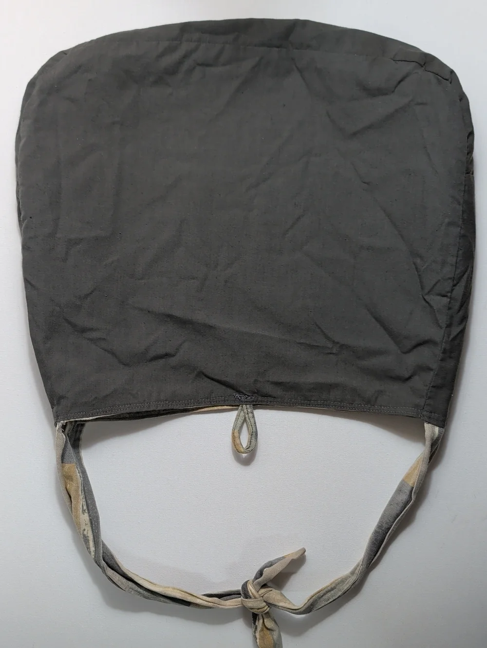 Neutral Block-Stripe Knotted Shoulder Bag